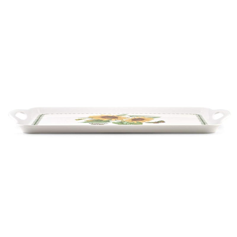 Pimpernel Botanic Garden Sandwich Tray, Sunflower Motif - Melamine Serving Platter with Handles for Indoor & Outdoor Use - Decorative Servware for Brunch & Coffee Tray, Dishwasher Safe (19" x 11.6") - Image 3